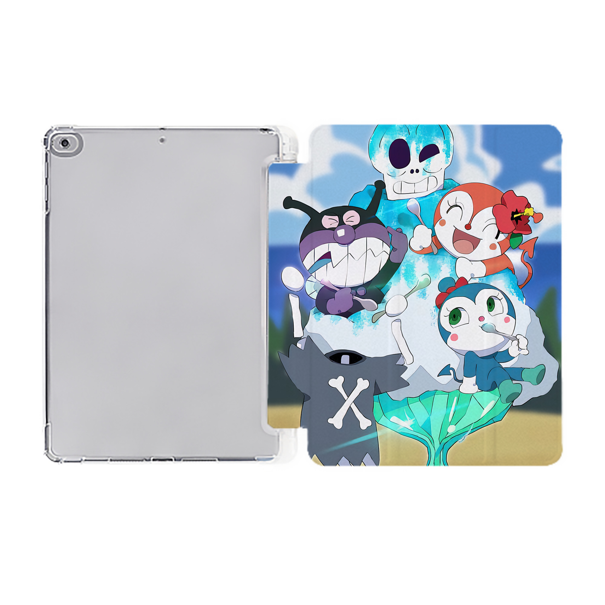 （画像用） アンパンマン Anpanman IPad ケース ペン収納付き 三つ折りスタンド PUレザー×シリコン 対応機種9.5/10.5/10.9インチ